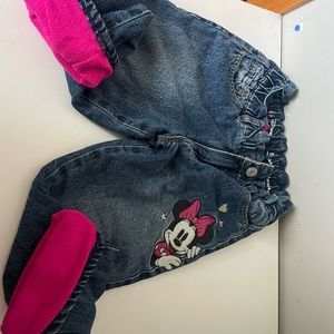 Brand new without tags. Minnie Mouse fleece lined jeans from Gap.